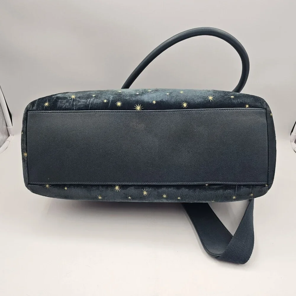 House of Flynn Purse Camera Bag Travel Shoulder Bag Hand Bag Green Velvet LARGE - Picture 9 of 16